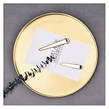 WAYYQX Tablett Parfümschmuck Tabletts Dekorative Exquisite Home Gold Küche Platzsparend Runde Form Schmuck-Anzeigen Dekorative Lagertablett Desktop-Edelstahl-Badezimmer (Color : L)