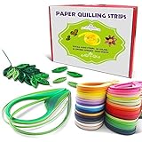 Quilling Papierstreifen 5mm Breite,Papier Quilling Streifen, Papier Quilling Set, 54 cm Länge, 30 Farben 3600 S