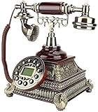 ZOUSHUAIDEDIAN Antike-Telefon, Bronze European Style Antike Telefon-Support FSK und DTMF Anrufer-ID-Support Area Code Filterfunktion, Geeignet for Geschenke, Inneneinrichtungen Hotel T