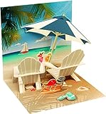 PopShots Studios Pop UP 3D Mini Karte Urlaub Geburtstag Grußkarte Beach 7,6x7,6