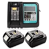 TPDL 18V 5.0Ah/5000mAh Ersatz Makita Akku für Makita BL1840 BL1830 BL1850 LXT400 mit Ladeg