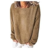Originelle Damen-T-Shirts, Sommer-Blusen 2021, Jeans-Bluse, große Größe, für Damen, modisch, lässig, mit Knöpfen, aus Leinen, Cardigans, langärmliges Oberteil, (#003)braun, X-Larg