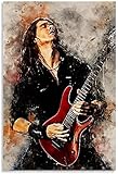 AOXULIU Kunstdrucke 30x45cm Ungerahmt Kiko Loureiro Gitarrist Poster Vintage Bar Leinwand Malerei Badezimmer Bild H