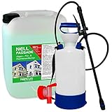 ABACUS 10 L Nell Fassade Fassadenreiniger & Grünbelagentferner mit 7 L Drucksprüher (7594)