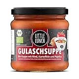 Little Lunch Bio Eintopf Gulasch | 350ml | 100% Bio-Qualität | Bio-Rindfleisch | Ohne zugesetzten Zucker | Glutenfrei | Laktosefrei | Keine künstlichen Zusätze | Ohne Geschmacksverstärk