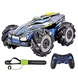 QHYZRV Spezialeffektspray RC Car 4x4 | Dual Remote Control/Remote Control Truck Für Jungen Ab 8 Jahren | Multi Directional On All Terrains - Stunt Truck Boy Girl Geburtstagsgeschenk