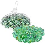 com-four® 100-teiliges Glasmurmel-Set - Glas-Murmeln zum Spielen und Sammeln - Spiele-Klassiker für Zuhause und unterwegs (100-teilig - Murmeln)
