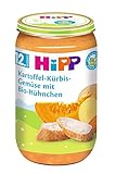 HiPP Kartoffel-Kürbis-Gemüse mit Bio-Hühnchen, 6er Pack (6 x 250 g)