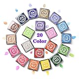 moinkerin Stempelkissen Set Fingerabdruck Stempelkissen für Kartenherstellung, Stempel, Papier, Stoff, Waschbar (20 Farben)