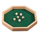 Philos 3205 - Würfelbrett aus Buche 'Octagon', mit Filzteppich, Ø 280