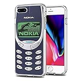 Kompatibel mit iPhone Hülle, Transparent Weich TPU Flexible Corver Case 7 Plus 8 Plus Cover Nokia 3310 Hü