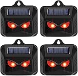 KEXMY 4 Stück Tierabwehrmittel Ultraschall Hirsch Tierabwehr Tierabwehr für Garten Schädlingsbekämpfung Solar Ultraschall Outdoor Home Guard Elektronische Augen Nacht Solarbetriebene Tiervertreib
