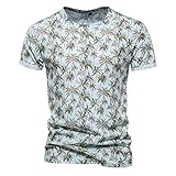 SSBZYES Herren T-Shirt Kurzarm Jugend Print T-Shirt Kurzarm Herren T-Shirt Baumwolle Sommer Baumwolle Farbe Casual Herren T-Shirt R