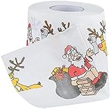 JYHZ Weihnachtsdekorationen, Santa Claus-Muster-Rollenpapier, 3-Layer-Druck Interessante Toilettenpapier-Tisch, Küchenpapier-H