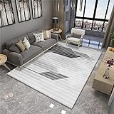 orientalischer Teppich Grauer Teppich, Teetisch Balkon waschbarer Anti-Milben-Teppich Dekoration Wohnzimmer ,grau,200x300