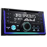 JVC KW-DB93BT Doppel-DIN CD-Receiver mit Digitalradio (DAB+), Bluetooth-Freisprechfunktion und Audiostreaming Schw