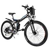 ANCHEER E-Bike Elektrofahrräder E Klapprad , 36V Akku, 26 '' faltbares Elektrofahrrad mit 250W Motor und 21 Gang-Schaltung, Pedelec für Damen und H
