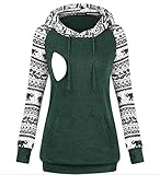 Huha Umstandsmode Damen Winter Herbst Hoodies Stillpullover Langarm Pullover Umstandspullover Stilltop Sweatshirt Stillen U