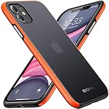 Amazon Brand – Eono Hülle Kompatibel mit iPhone 11, Anti-Scratch Stoßfest Schutz Handyhülle, Transparent Hard PC Back und Soft TPU Bumper Case, iPhone 11 Cover 6,1 Zoll- Matt Schw