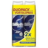 Gillette Series Sensitive Rasierschaum, Doppelpack 250 ml, 6 Stück (3 x Doppelpack x 250 ml)