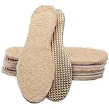 SULPO 3 Paare Winter-Einlagen - Weiche, warme Einlagen mit Oberseite aus Schafwolle - Unterseite aus PU-Schaum, mit Aluminiumisolierung - Thermo-Einlegesohlen für kaltes Wetter - Größen: 36-46