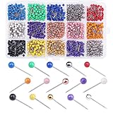 900 Stücke Stecknadeln Set, 15 Farben Pinnadeln, Push Pins, Kopf Nadeln für Weltkarte, Pinnwand, B