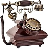 Kaidanwang Vintage Telefon Retro für Tischdeko Vintage Retro Antique Telefon, Rotationswahlscheibe Retro Telefon Festnetz Telefon Vintage Dekorative Telefone F