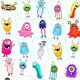 German Trendseller® - Monster Tattoos Set ┃ NEU ┃ Monster Party ┃ Kindergeburtstag ┃ Mitgebsel ┃36 T