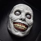 Windsfinr Halloween Masken Horror Gruselige Halloween Maske-Lächelnder Dämon, Gruseliger Clown Cosplay Halloween Dämon Karneval Fasching für Damen H