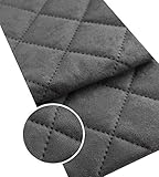 Microfaser Alkan Imitat Gesteppt Polsterstoff Möbelstoff Meterware Polsterstoff Wildleder 50x150cm (Dunkelgrau 36)
