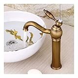 Huolirong Wasserhahn Bad, waschtischarmatur Swivel Heiß- Und Kaltwasser Keramik-einzelnes Loch Hebel Einzel Tap Waschbeck
