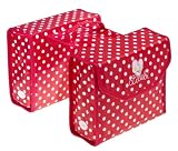 Fahrradtasche Doppelpacktasche rot mit Punkten Lillebi von Bike F