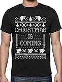 Christmas is Coming - Weihnachts-Shirt Männer für GOT Fans T-Shirt XXXX-Large Schw