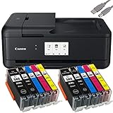 Bundle Canon PIXMA TS9550 Tintenstrahldrucker Multifunktionsgerät (A3 Drucker, Scanner, Kopierer) mit 10 komp. Youprint® Druckerpatronen für PGI-580/CLI-581 XXL +USB-Kab