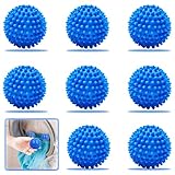 Xingsky 8 pieces dryer ball, Washing ball for washing machine, Kugeln für Flauschigere Wäsche, Trocknerkugeln für Trockner und Wäschetrockner Wiederverwendbar Dryer(Blue)