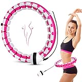 Aweohtle Smart Hula Reifen Hoop Fitness Hoola Hup Reifen Massage Gymnastikreifen 24 Bewegliche und Einstellbar Hullahub Gewichtsverlust für Erwachsene Kinder zur Gewichtsab