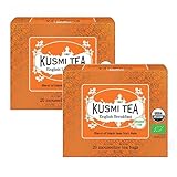 Kusmi Tea Organic English Breakfast Schwarzteemischung - 2 x 20 Teebeutel (80 Gramm)