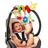 Herbests Kinderwagen Spirale Spielzeug,Mobile Baby Kinder Twisty Spirale Bett hängen Spielzeug Geschenke, Baby Aktivität pädagogische Plüschtier Plüschtier für Babyschale,Baby-Autositz-Spielzeug