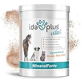 Ida Plus – Mineral-Forte 400 g als Pulver – Mineralien für Pferd, Hund & Katze – gut für Fell, Haut, Knochenbau, Zähne & Horn-Struktur - natürlicher Kieselgur angereichert mit Bierhefe, Biotin & Zink