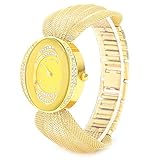 Damenuhr, modische Armbanduhr für Hochzeitsfeier für Dating-Treffen(Gold)
