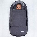 Orzbow Fußsack Kinderwagen, Baby Fußsack, fussack für kinderwagen winter, Weich, Warm Und Abnehmbar (Schwarz,Groß)