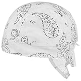 Lipodo Classic Pattern Kinderbandana - Bandana Kinder - 51-55 cm - Kopftuch aus Baumwolle Frühjahr/Sommer - Sommerbandana weiß One S