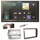 Pioneer SPH-DA230DAB Bluetooth Digitalradio Carplay Android Auto USB MP3 Autoradio Einbauset für FIAT Ducato Boxer Jump