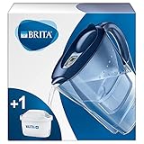 BRITA Wasserfilter Marella blau inkl. 1 MAXTRA+ Filterkartusche – BRITA Filter zur Reduzierung von Kalk, Chlor, Blei, Kupfer & geschmacksstörenden Stoffen im W