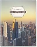 DÉKOKIND Reisenotizbuch zum Selberschreiben | DIN A4, 100+ Seiten, Register, Vintage Softcover | Perfekt als Abschiedsgeschenk | Motiv: Metrop