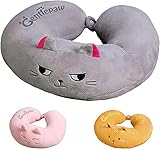 U-Shaped Elasticity Travel Pillow, Neck Pillow Car Seat for Traveling, Headrest Airplane Pillow (Grau)