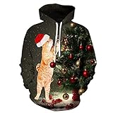 QTJY 3D gedruckte Weihnachts-Hoodie-Sweatshirt, Herren / Damenmode lässige Hoodie-Jacke Schneemann-Jacke Sportbekleidung AS