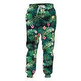QEDCVS Blatt Blume Rose Sonnenblume 3D Druck Hosen Unisex Neuheit Streetwear Sweatpants Casual Lange Hosen, 11, 36-41