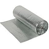 DäMmfolie Zweiseitige FolienbläTter Stark Reflektierende Abdeckung ​FolienbläTter Luftpolsterfolie Isolierungsfolie DäMmfolie Dachboden FüR Die SchräGe füR Schrank MöBel Tische (Size:1X5M/3.28X16.4FT)