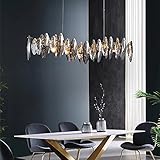 Wohnzimmerlampe Vintage Küchenlampen Hängelampe MUTOUREN Lampe Schlafzimmer Modern Gold Pendelleuchte Industriel Deckenleuchte Kronleuchter Kristall, 6-Flammig